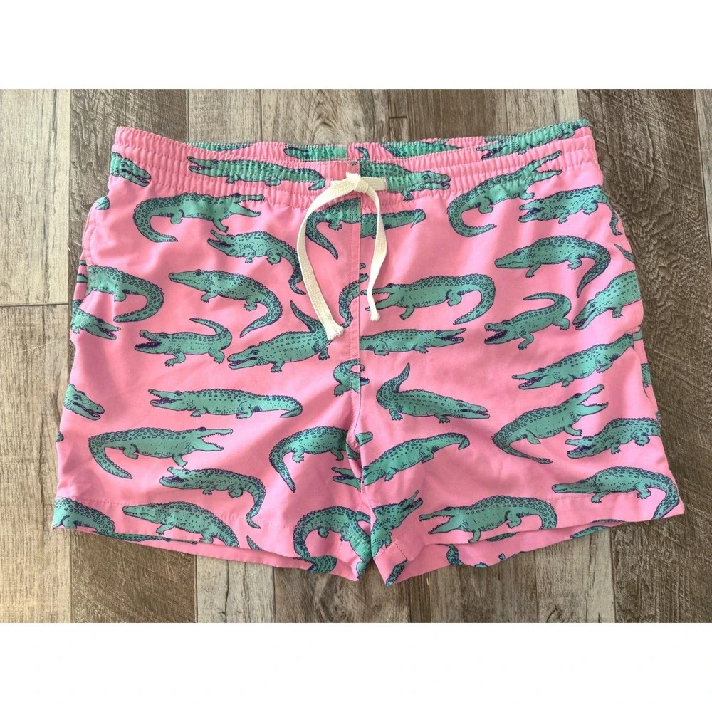 Chubbies Swim Trunks XS Pink Alligator Print 5.5